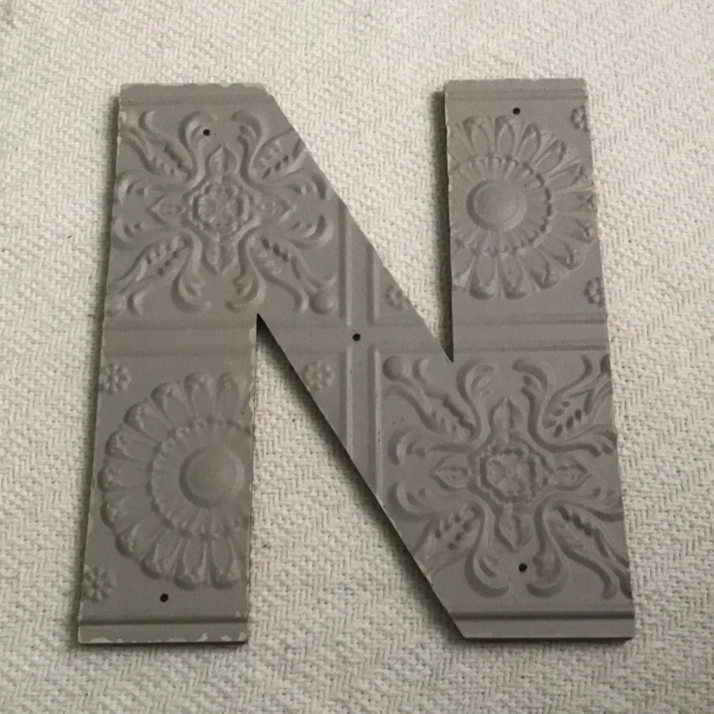 Alphabet letter N home decor